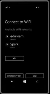 connect to WiFi eduroam