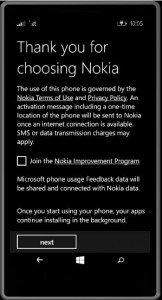 thank you for choosing nokia next